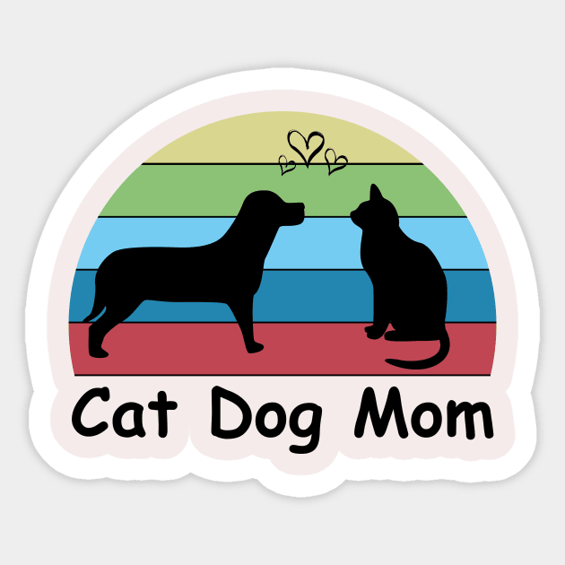 Funny Dog and Cat Mom Gift Sticker by YassShop